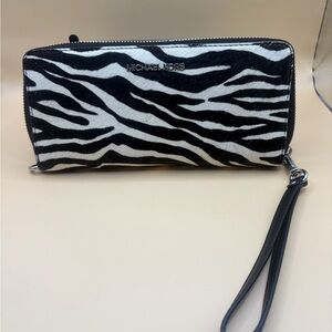 Michael Kors Zebra Stripe Wristlet
